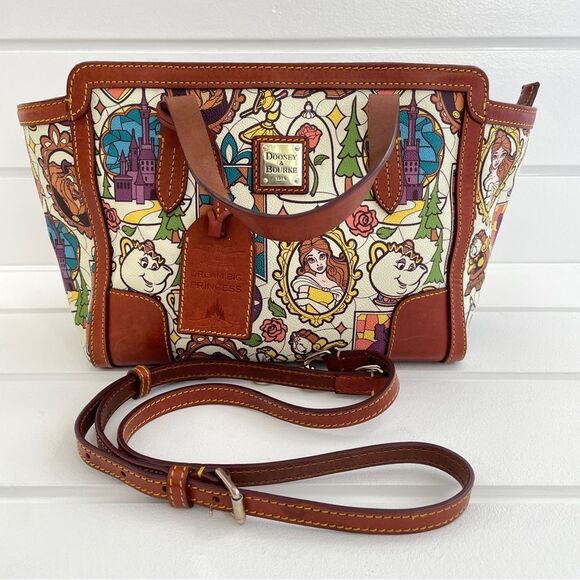 Disney Dooney & Bourke Beauty and the Beast Stained Glass Small Shopper Tote Bag - Picture 3 of 15